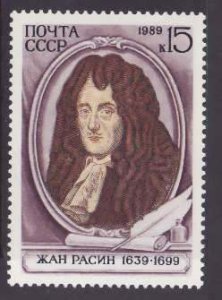 Russia-Sc#5777-unused NH set-French dramatist-1989-