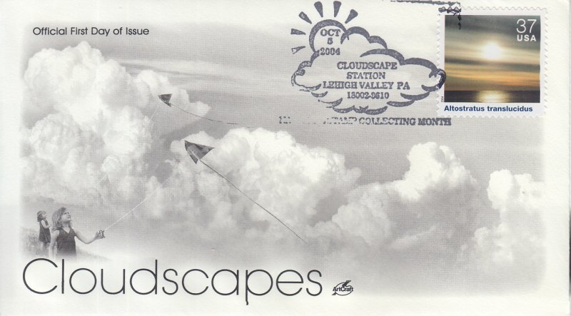 2004 Altostratus translucidus Cloudscapes  (Scott 3878g) Artcraft Clouds FDC