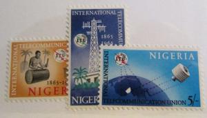 NIGERIA Sc# 175-77 ** MNH , International Telecommunications postage stamp set