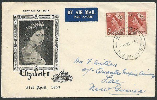 AUSTRALIA 1953 QE 3½d commem FDC........................................41033