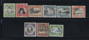 NIUE SCOTT #77-85 1944-46 GEORGE VI SET - WMK 253  - MINT  LIGHT  HINGED