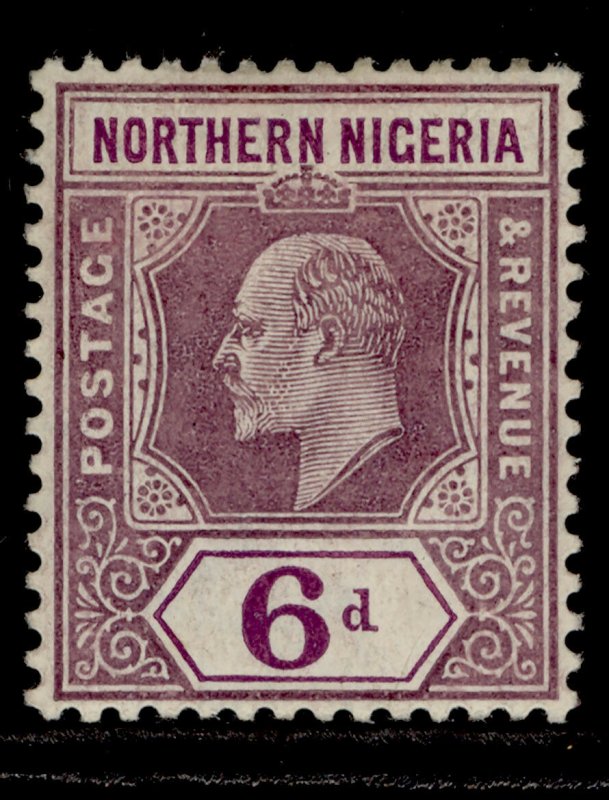 NORTHERN NIGERIA EDVII SG35, 6d dull purple & purple, M MINT. CHALKY. 