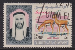 UAE Umm Al Qiwain C1 Sheik Ahmed bin Rashid al Mulla and Gazelles 1964