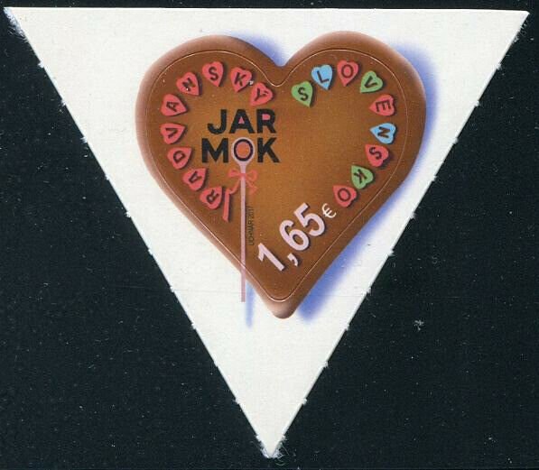 HERRICKSTAMP NEW ISSUES SLOVAKIA Sc.# 771 Radvan Fair Self-Adh. Heart Shaped