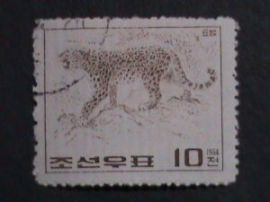 ​KOREA-1964-SC#556 WILD ANIMAL-TIGER-VERY OLD USED -STAMP-VERY FINE