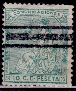 Spain 1873, Espana, 10c with Bar canx, sc#193, used