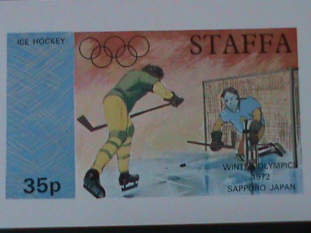 STAFFA-SCOTLAND-1972-OLYMPIC GAMES-SAPPORO JAPAN-IMPERF:MNH-S/S-VF-HARD TO FIND-