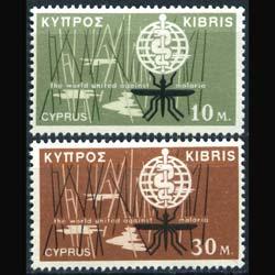 CYPRUS 1962 - Scott# 204-5 WHO Malaria Set of 2 NH