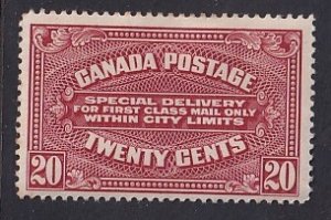 Canada   #E2   special delivery  1922  MH   20c    2 scans