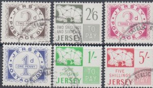 JERSEY  Sc #J1-6 CPL USED POSTAGE DUES (See Description)