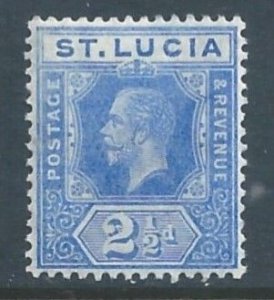 St. Lucia #67 NH 2 1/2p King George V - Die I