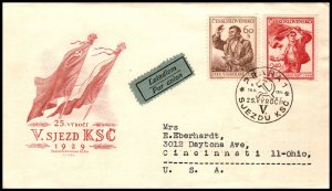 Czechoslovakia 637-638 Typed FDC