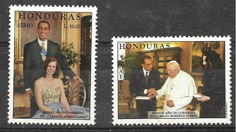 HONDURAS 1999,PRESIDENT FIRST YEAR,VISIT POPE YV 971-2 MNH