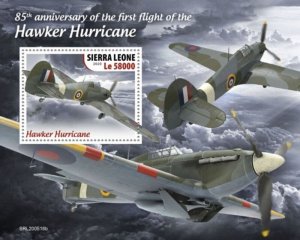 Sierra Leone - 2020 Hawker Hurricane First Flight - Souvenir Sheet - SRL200518b