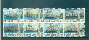 Norfolk Is. - Sc# 356-63. 1985 Whaling Ships. MNH $6.90.