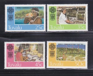 Tuvalu 212-215 Set MNH World Communication Year (C)