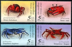 2021 Thailand Crabs (4) (Scott NA) MNH