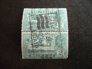 Stamps - India - Scott# C1 - Used Pair of Stamps