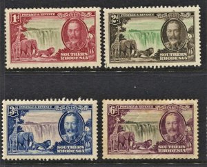 STAMP STATION PERTH - Southern Rhodesia #33-36 KGV Silver Jubilee MNH / MH