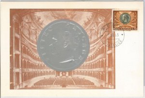 51482 - ITALY - POSTAL HISTORY-MAXIMUM CARD - 1963 MUSIC THEATRE ARCHITECTURE-