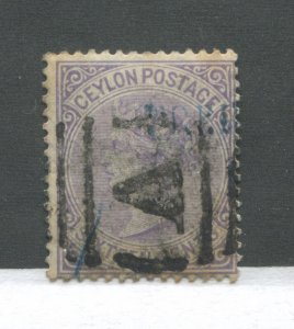 Ceylon QV 1883 16 cents used