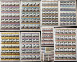 ST Vincent Bequia Trains Locomotives Sheets x 8 MNH (400 Stamps) BLK22