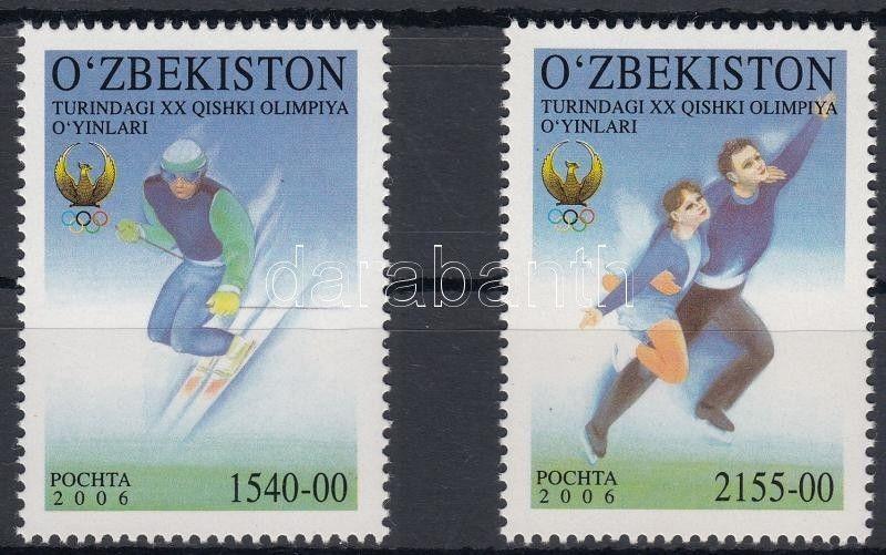 Uzbekistan stamp Winter olympics, Torino set 2006 MNH Mi 613-614 WS180615