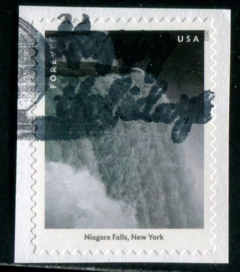 5800g US (63c) Waterfalls - Niagara Falls SA, used on paper