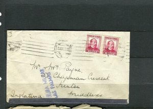 SPAIN; 1930s early fine CENSOR LETTER/COVER to UK