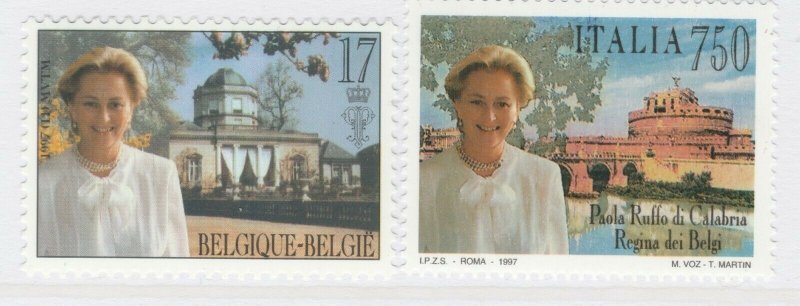 1997 Paola Ruffo Congiunta Italia Belgio 2 Valori Nuovi MNH** Belgium A20P6F245