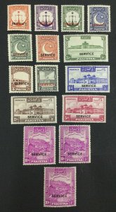 MOMEN: PAKISTAN SG #O14-O26,O26a,b 1948-54 MINT OG NH £212+ #62479