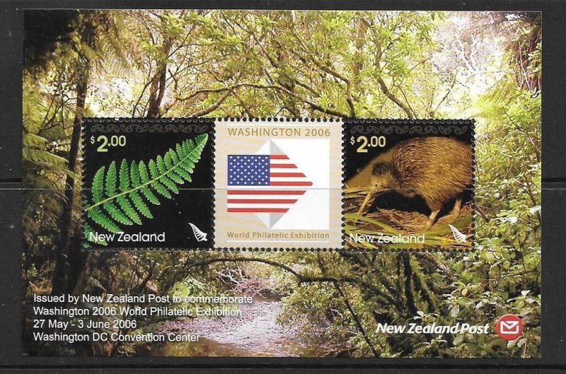 NEW ZEALAND SGMS2886 2006 WASHINGTON 2006 MNH