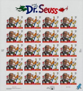 2004 37c Dr. Theodor Seuss Geisel, Children's Books Scott 3835 Mint Shee...