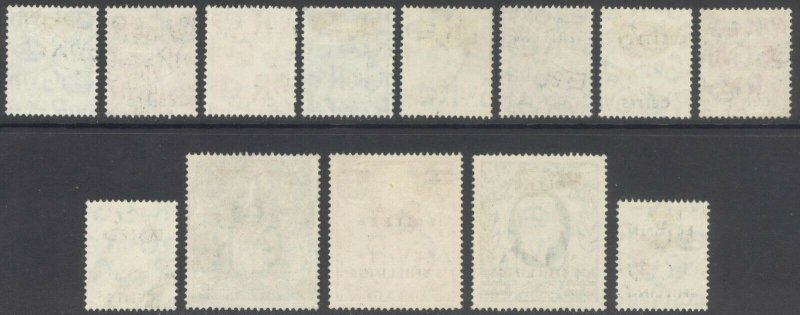 Eritrea 1950 5c-10s on GB GVI Definitive SG E13-E25 Sc 14-26 VFU Cat £95($118)