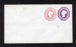 QUEEN VICTORIA (1d + 6d) POSTAL STATIONERY ENVELOPE UNUSED