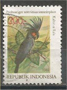 INDONESIA, 1981, used 200r Cockatoo. Scott 1165