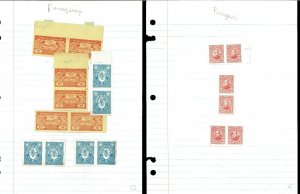 Paraguay Imperf.Pairs. Horizontal & Vertical Pairs Imperf. Between