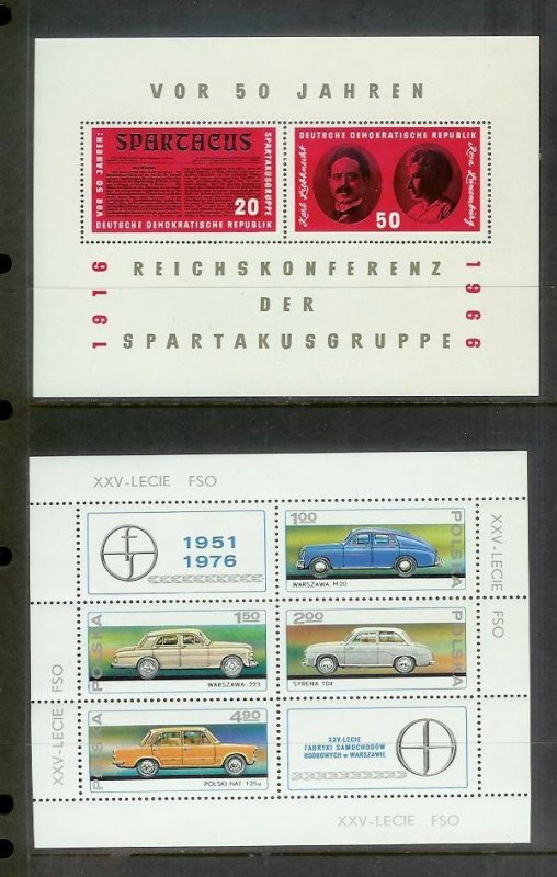 WORLDWIDE (190) Souvenir Sheets & Mini-Sheets ALL Mint Never Hinged