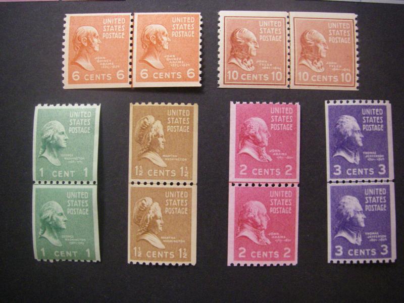 PREXIE LINE PAIRs COMPLETE, Scott 839 - 851, BEAUTIFUL MNH GROUP