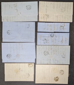 35 Alexandria Egypt to Malta stampless letters 1850s/1860s [y.95]