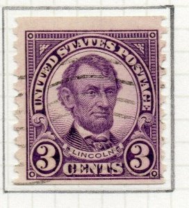 USA 1923 Coil Stamp Imperf x Perf Early Issue Fine Used 3c. NW-122580