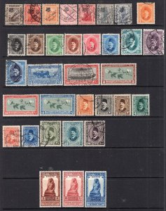 Egypt 1920's Selection Used-Mint 56 Stamps With Better Good B-O-B CV$173