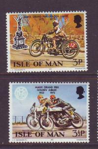 Isle of Man Sc 33-4 1973 Motorcycle races stamps mint NH