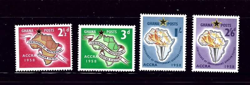 Ghana 21-24 MNH 1958 set     (P44)