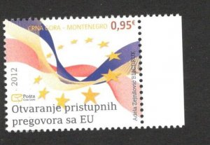 MONTENEGRO - MNH STAMP- OPENING OF ACCESSION NEGOTIATIONS WITH THE EU - 2012.