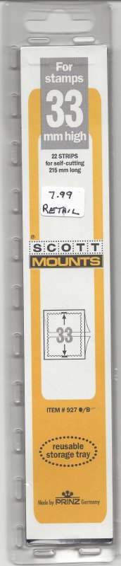 SCOTT MOUNT 927 B, 33 MM X 215 MM, NEW & UNOPENED, RETAIL $7.99