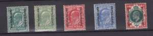 Bechuanaland Protectorate KEVII 1904 Set To 1/- SG66/70 MH BP9432