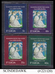 ST LUCIA - 1970 CHRISTMAS - 4V - MINT NH