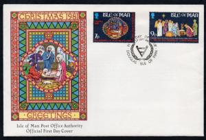 Isle of Man 1981 Year of the Disabled - Christmas Stamps FDC