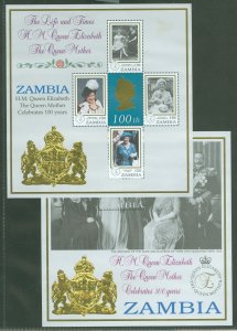 Zambia #726-763 Mint (NH) Souvenir Sheet (Queen) (Royalty)